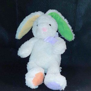 Animal Adventure Ivory Multi Color Bunny Plush Toy